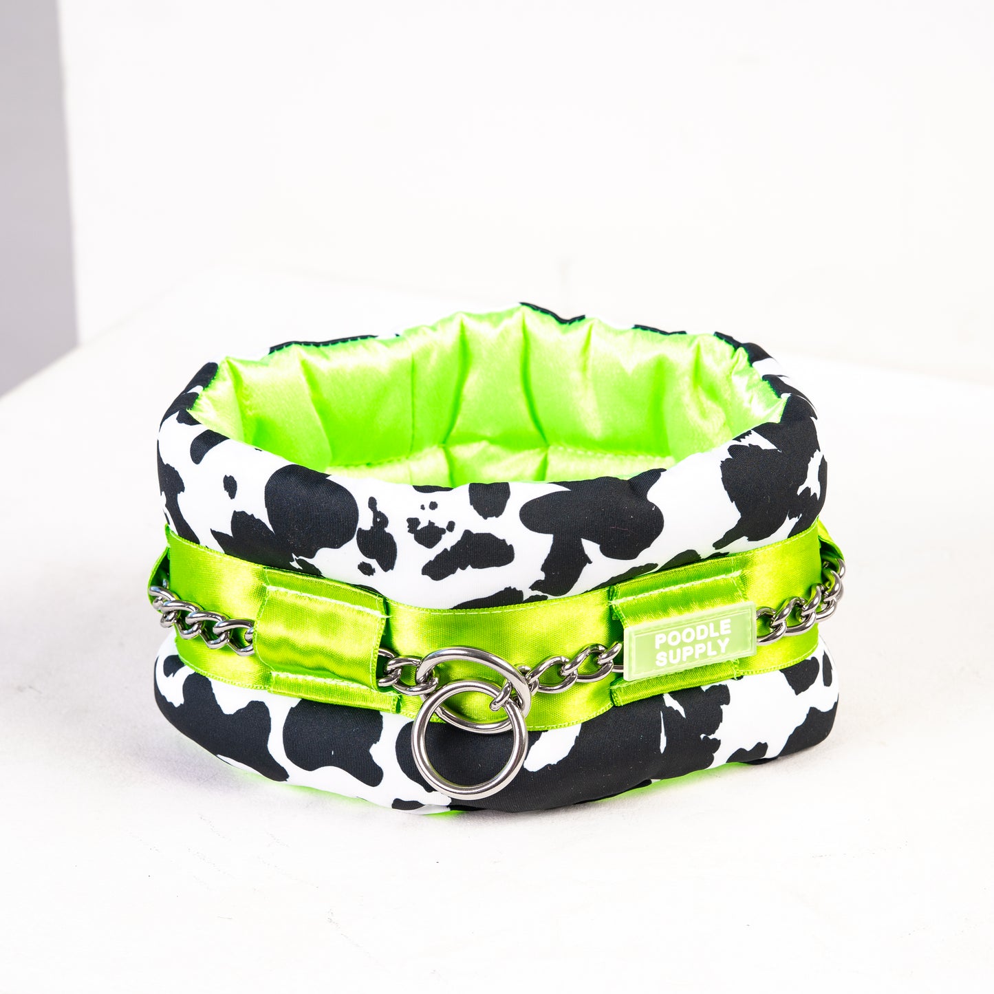 Fluffy Chain Collar - Cow - Pistachio Shake