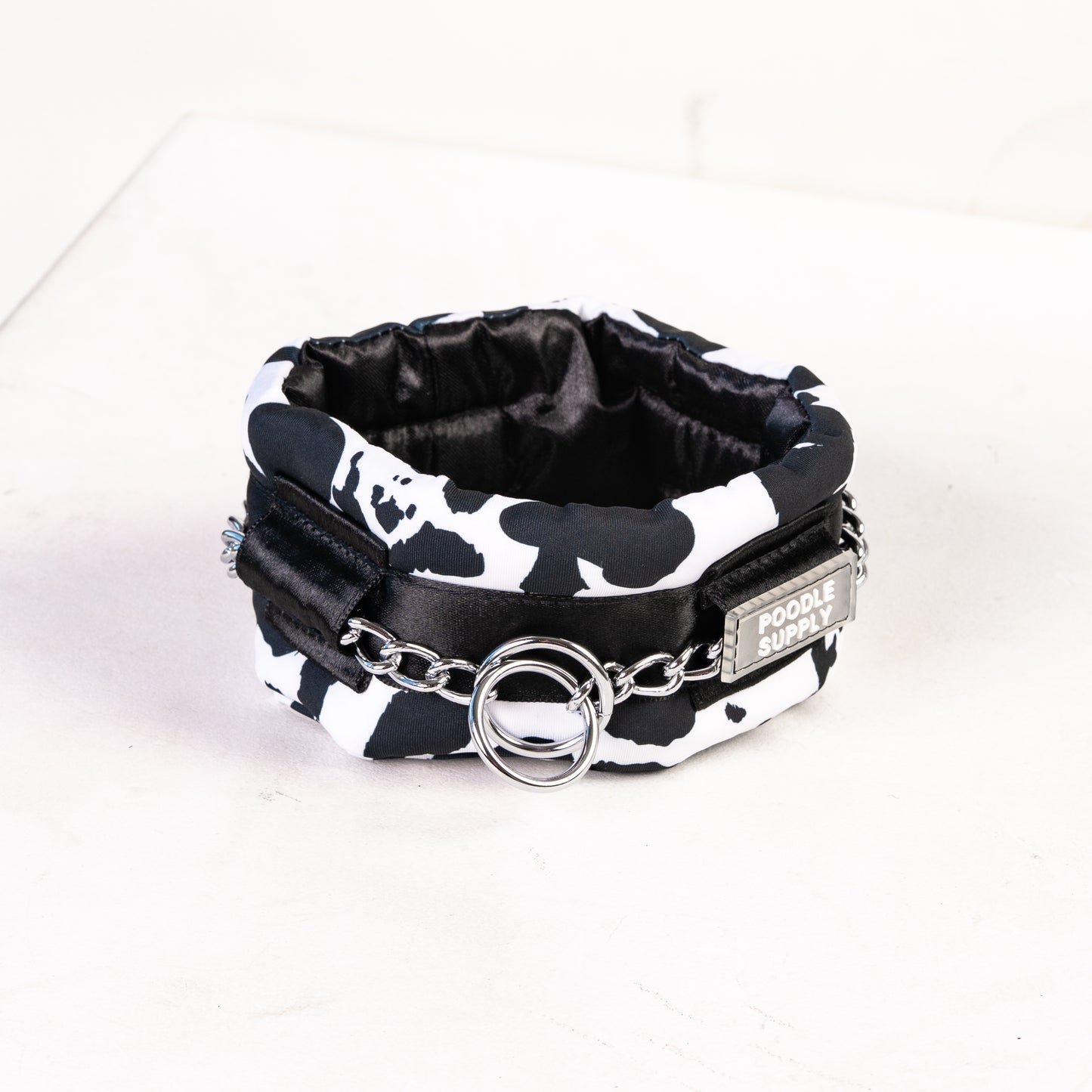 Fluffy Chain Collar - Cow - Chocolate Shake