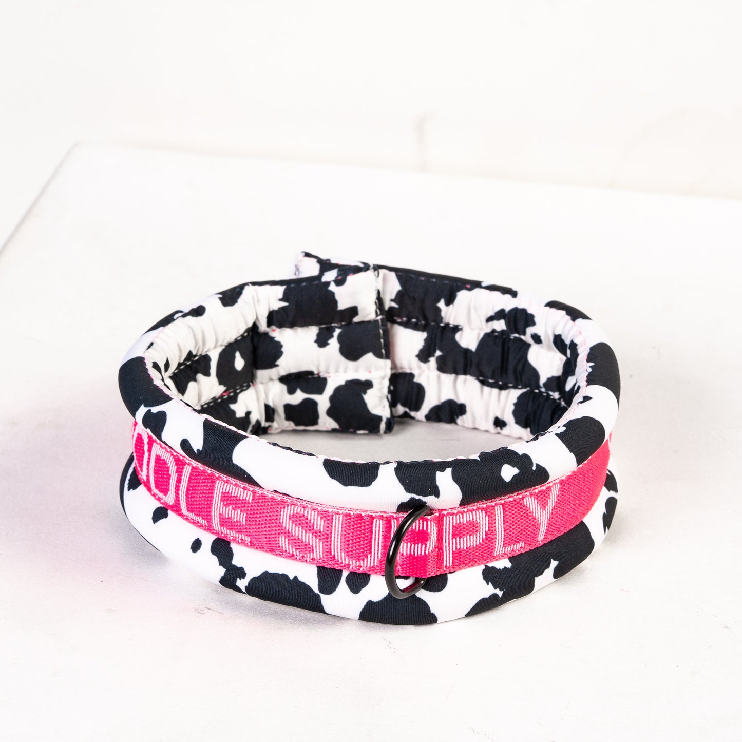 Toy / Miniature / Medium Fluffy Magnetic Collar - Cow Poodle Mania