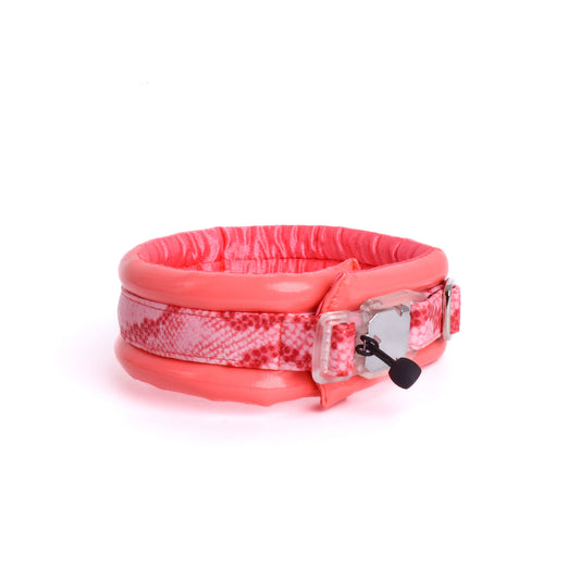 Standard Compact Magnetic Collar Eco Leather Coral