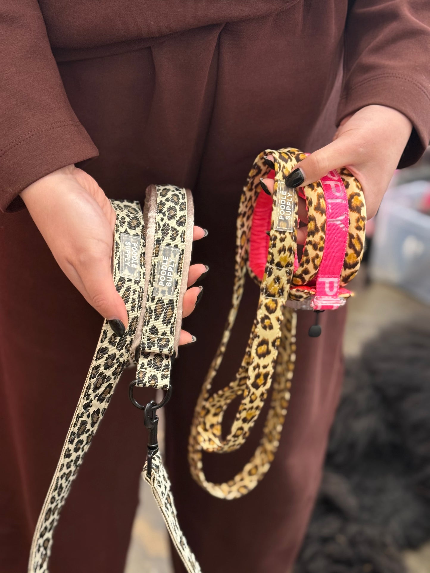 Fluffy Martingale Beige Leopard