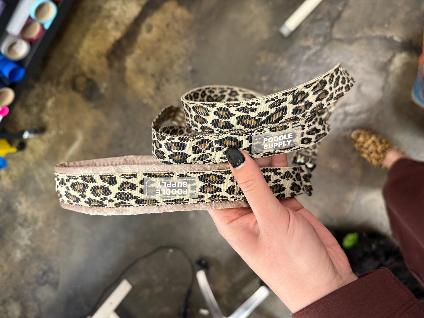 Fluffy Martingale Beige Leopard