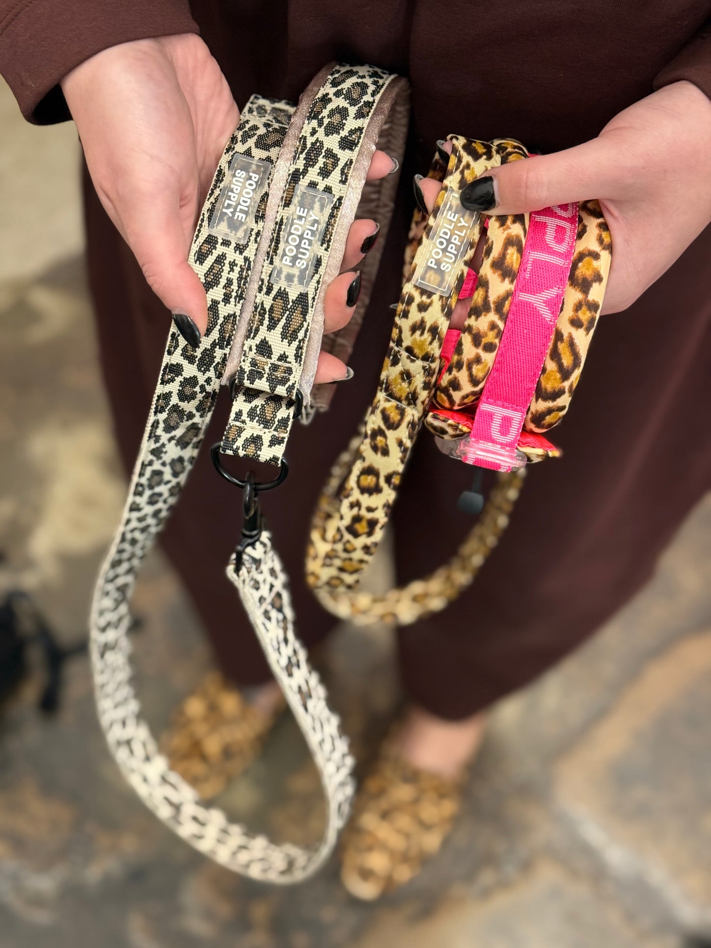 Fluffy Martingale Beige Leopard