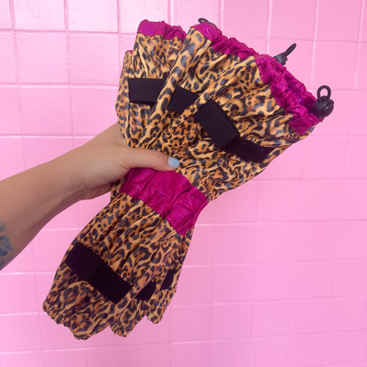 Poodle Supply Set 4 Leg Protectors Dragonfruit Full Leopard Limited Edition