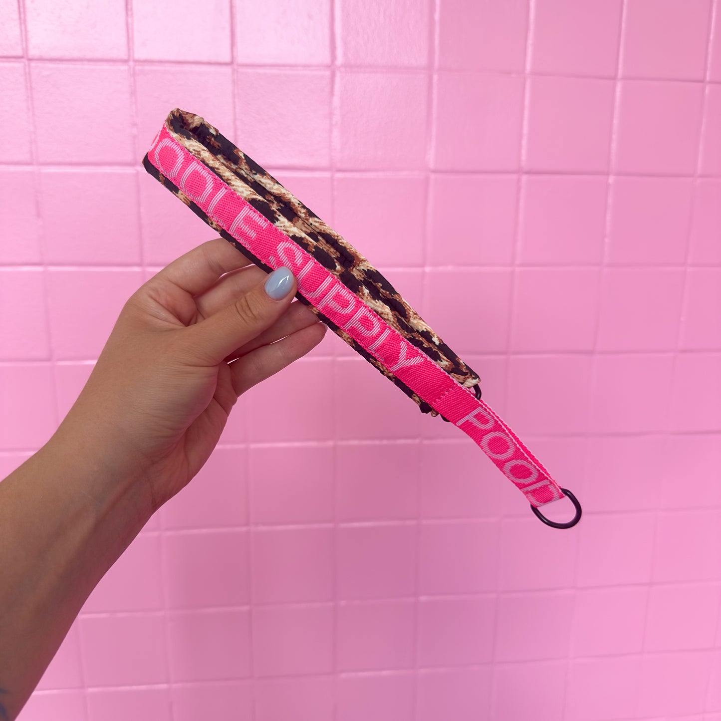 Poodle Mania Fluffy Martingale Satin Collar Leopard Supply