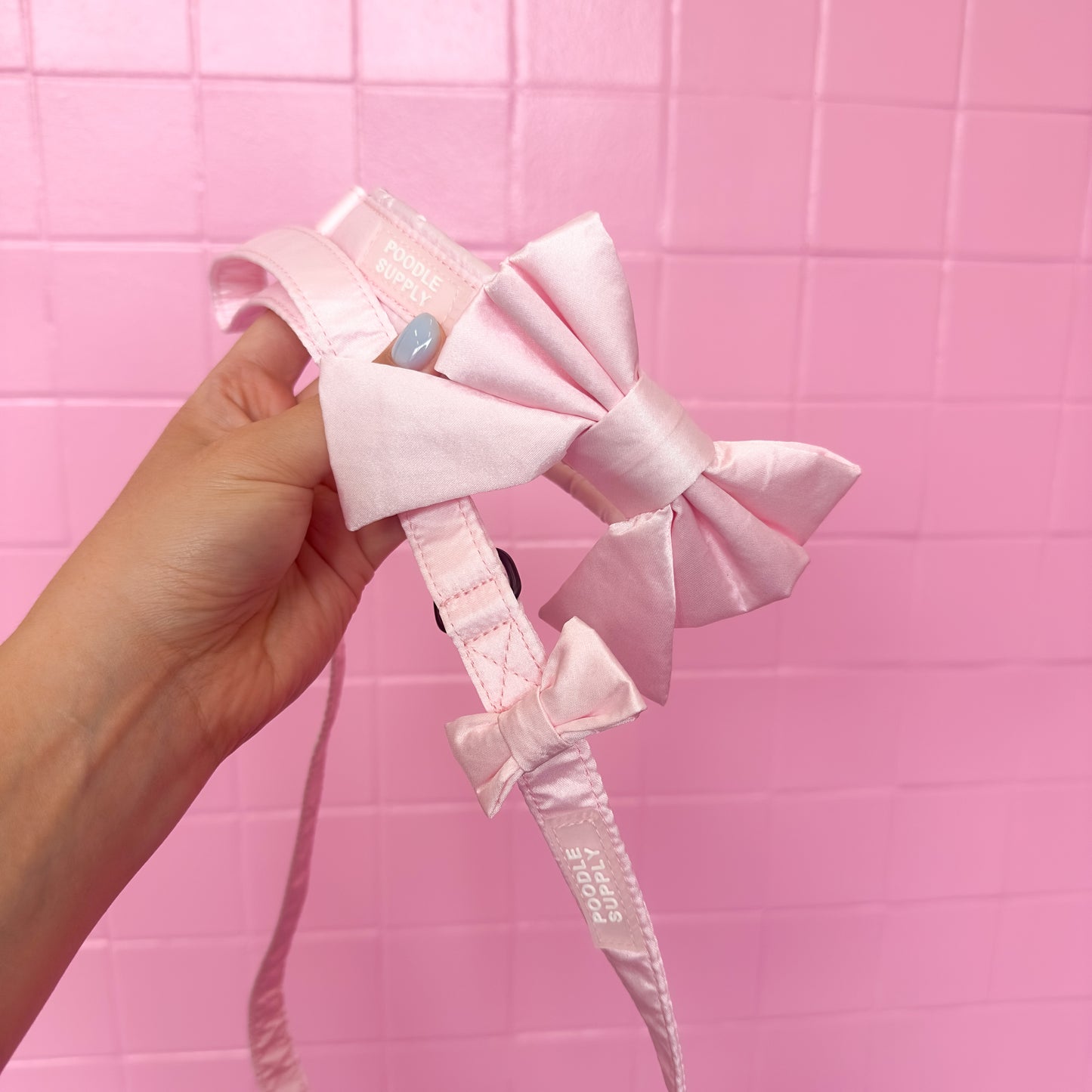 Fluffy Buckle Collar Blush w/ Removable Bow