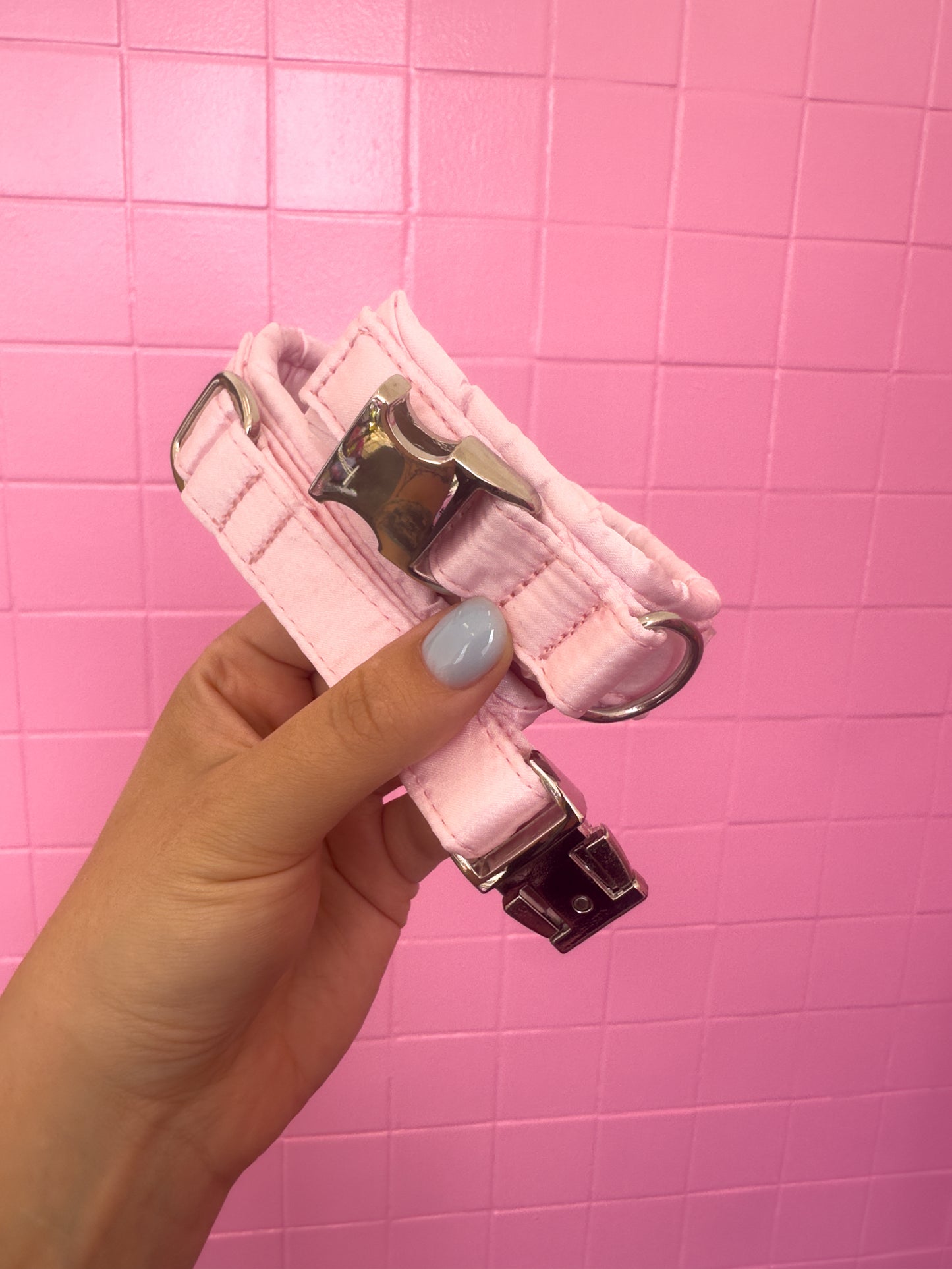 Fluffy Buckle Collar Blush