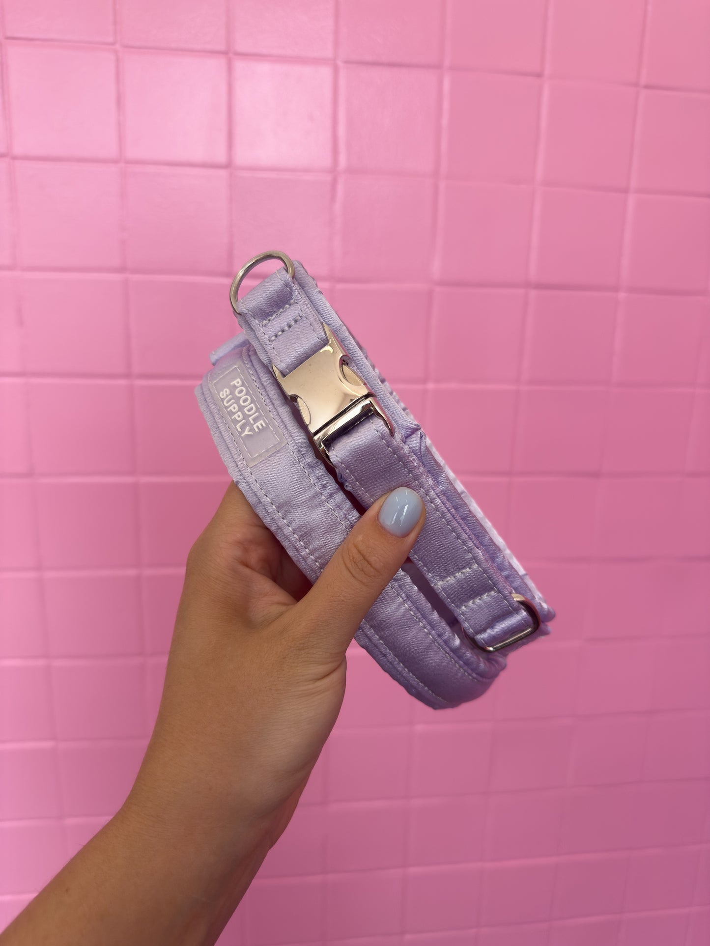 Fluffy Buckle Collar Lilac Rush