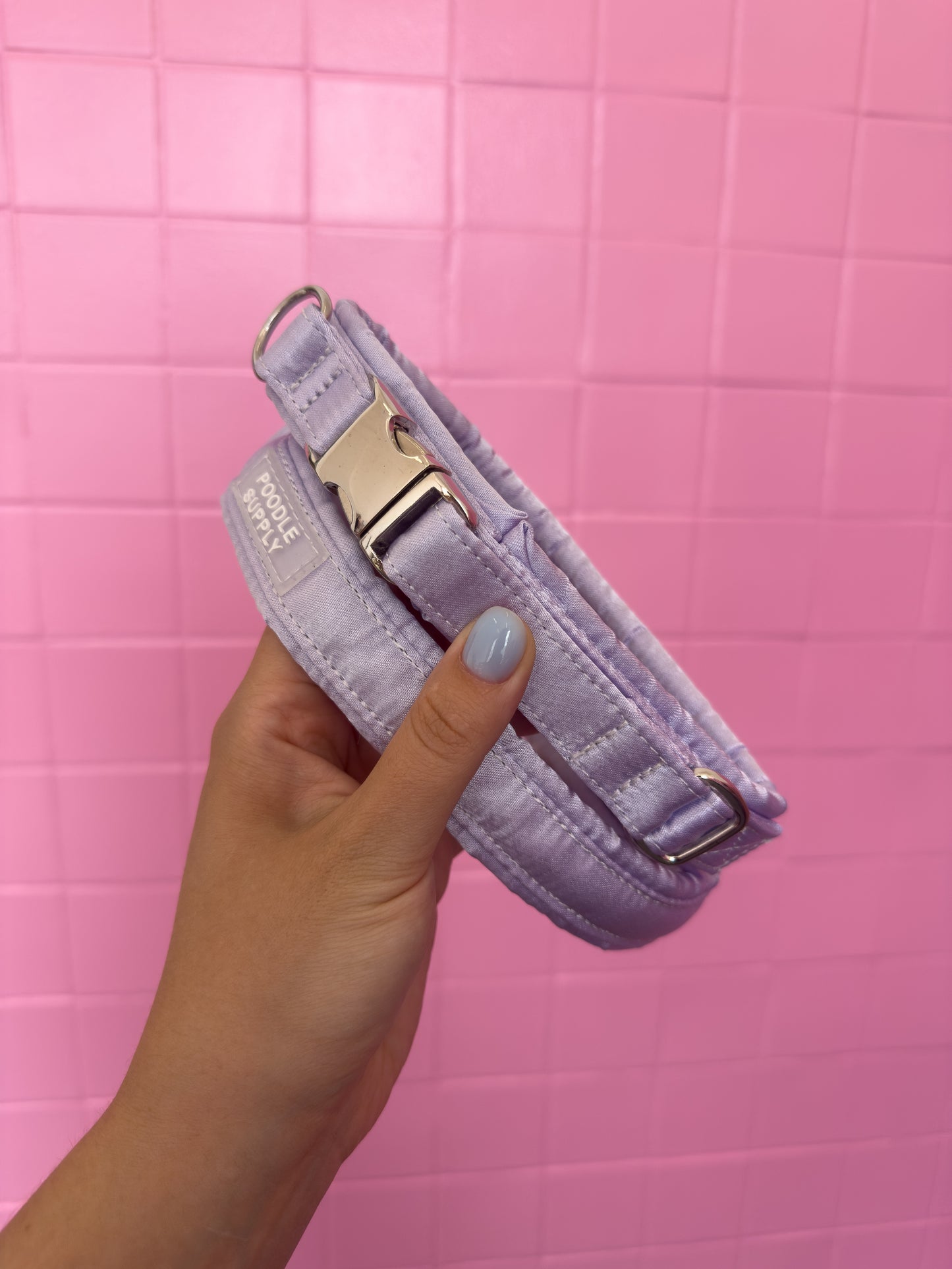 Fluffy Buckle Collar Lilac Rush