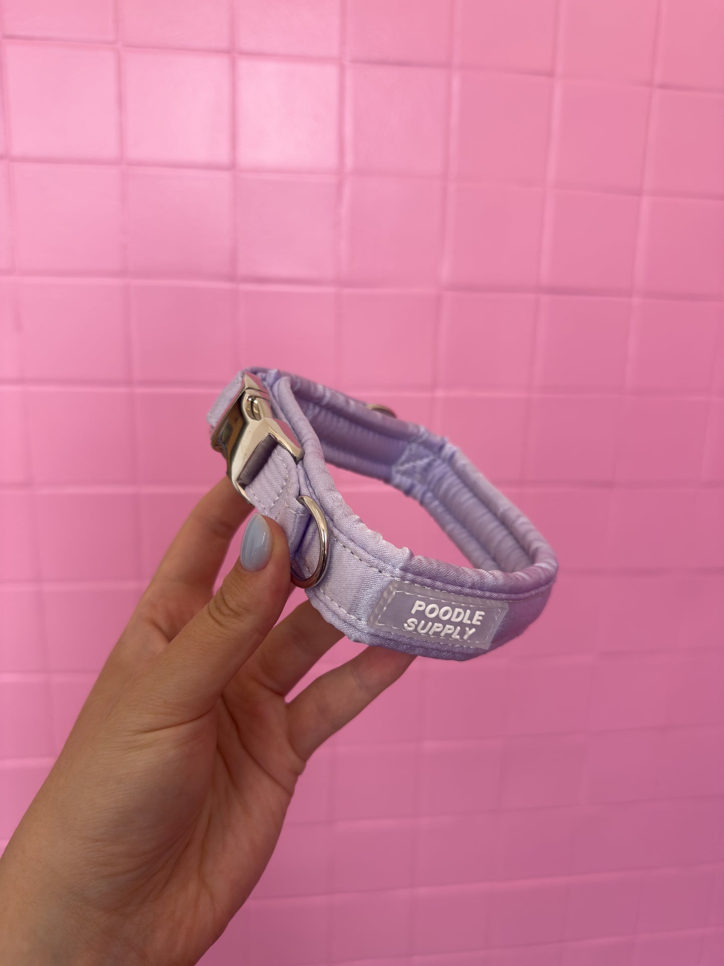 Fluffy Buckle Collar Lilac Rush