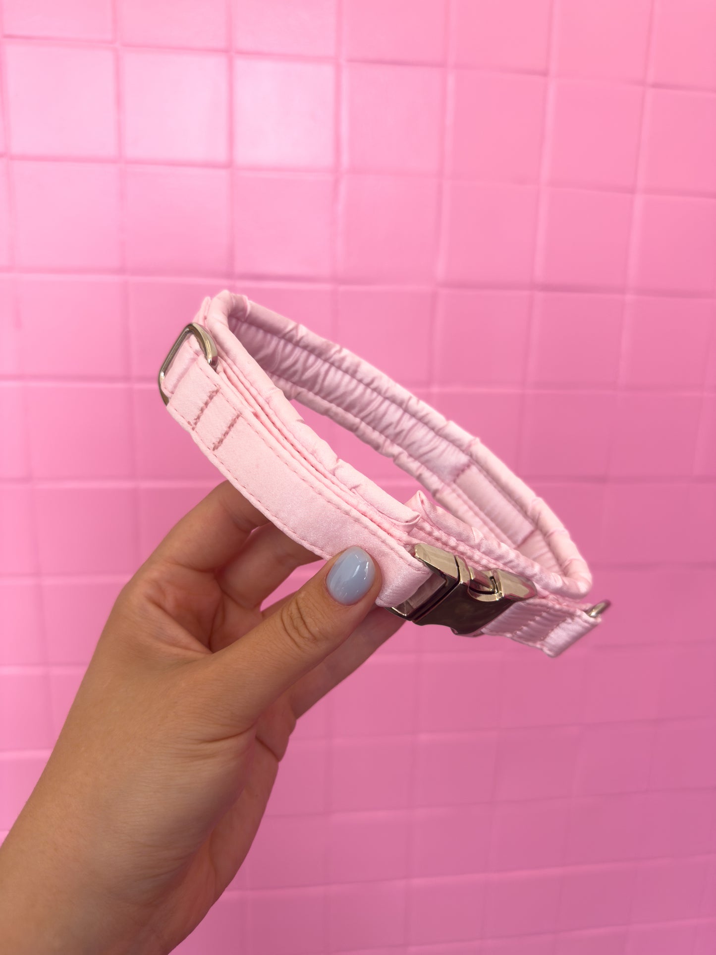 Fluffy Buckle Collar Blush w/ Removable Bow