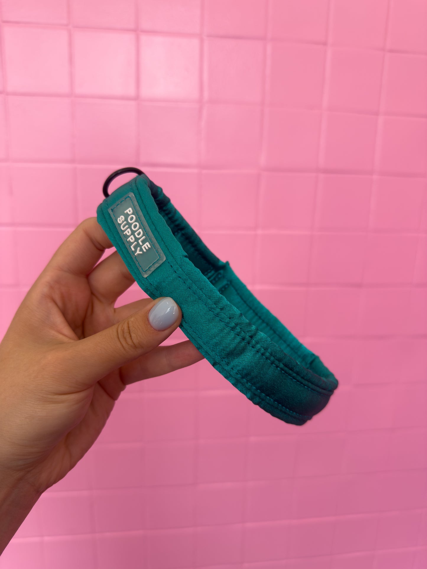 Fluffy Buckle Collar Teal