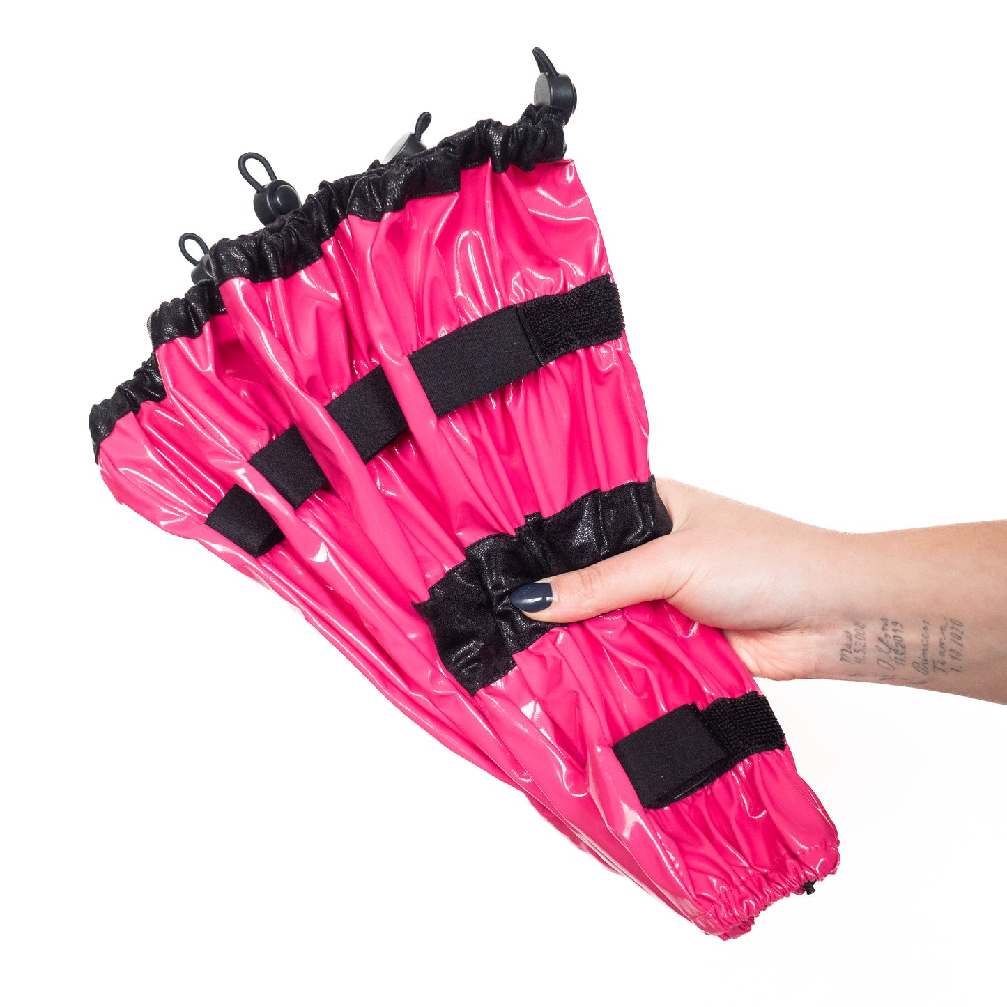 Poodle Supply Set 4 Leg Protectors Pink Black