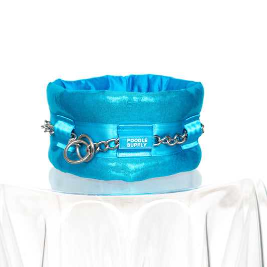 Fluffy Chain Collar Full Turquoise