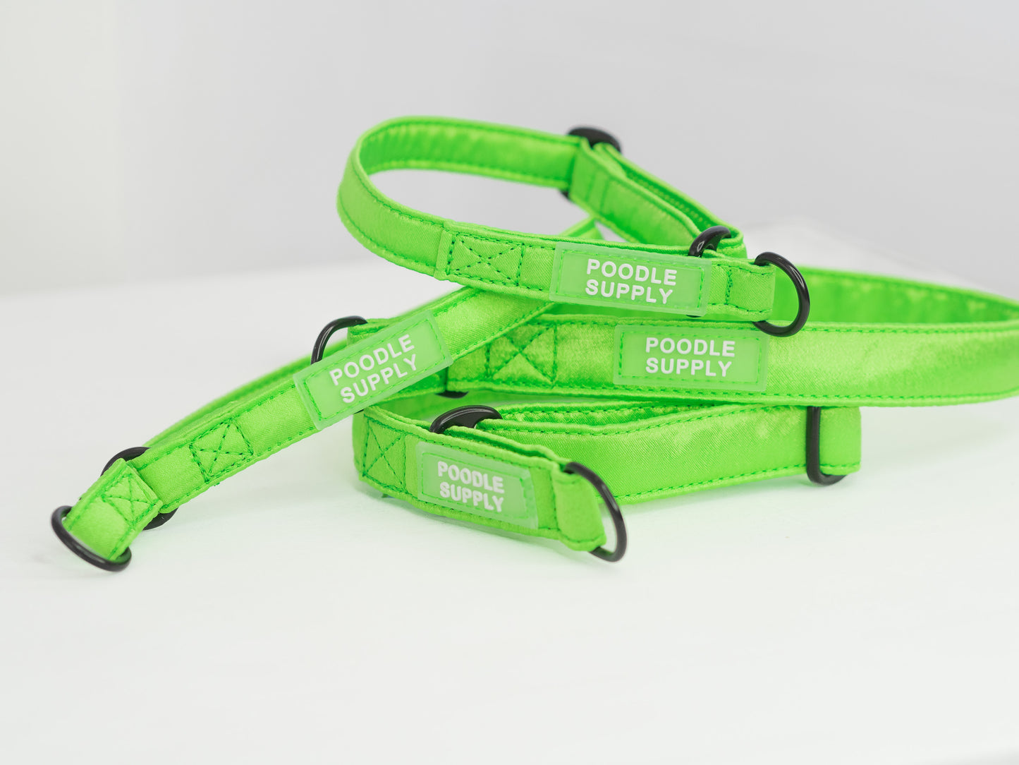 Martingale Collar Candy Satin - Sour Apple - 1,5cm