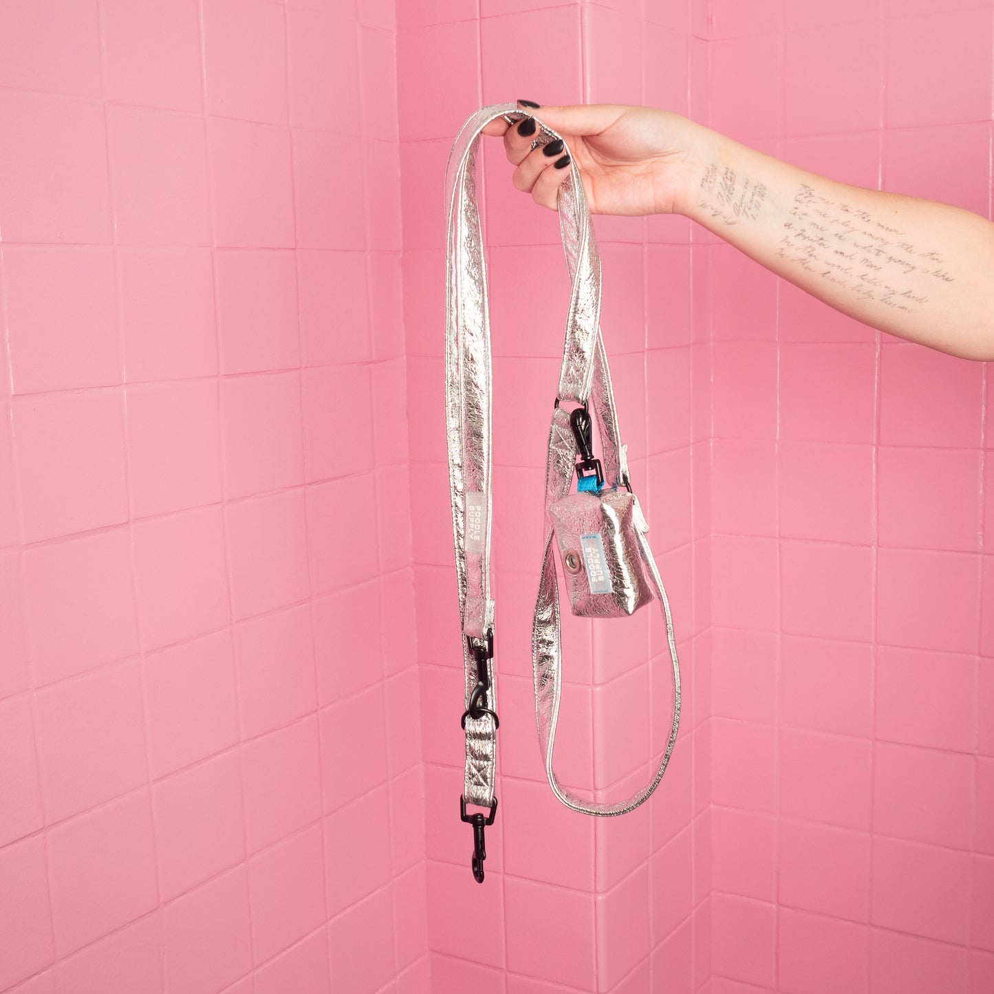 Adjustable Leash - Eco Leather Frozen Lake