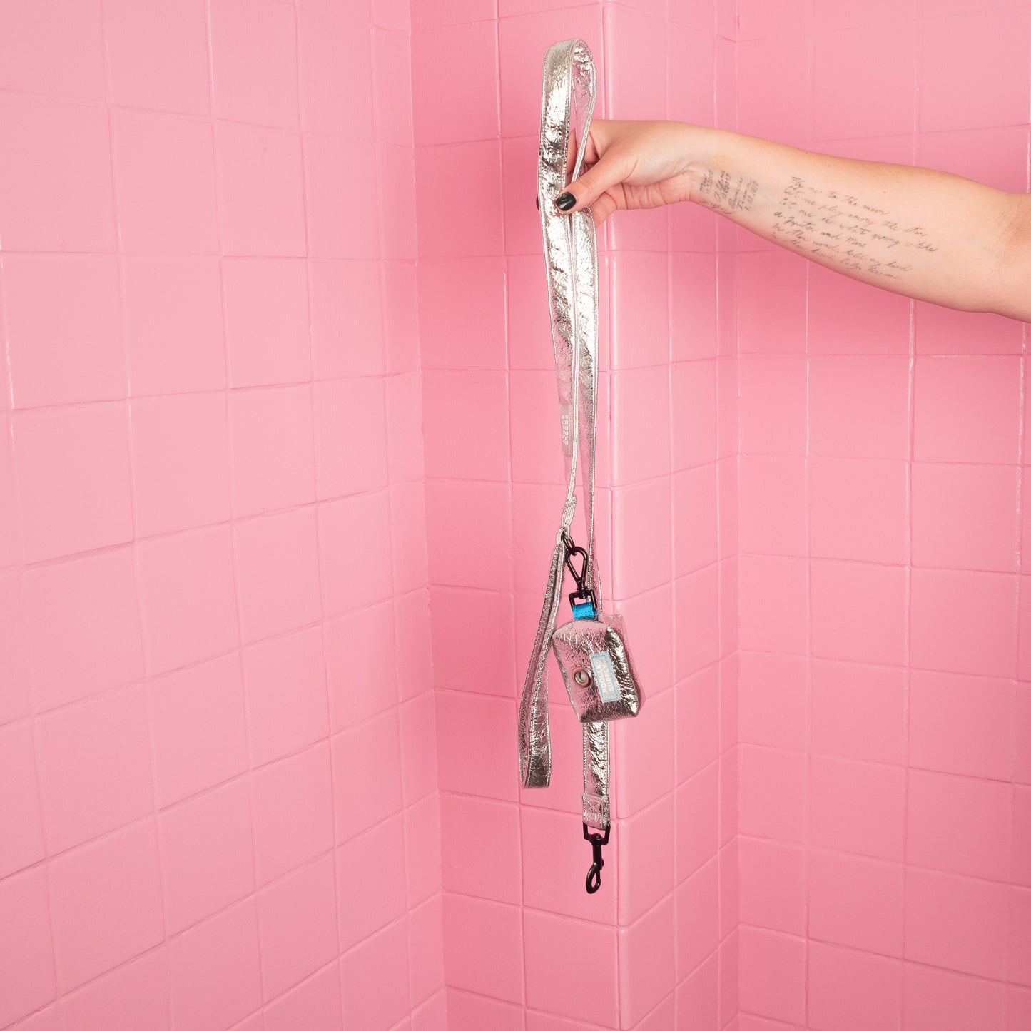 The Poop Bag - Eco Leather Frozen Lake with Blue