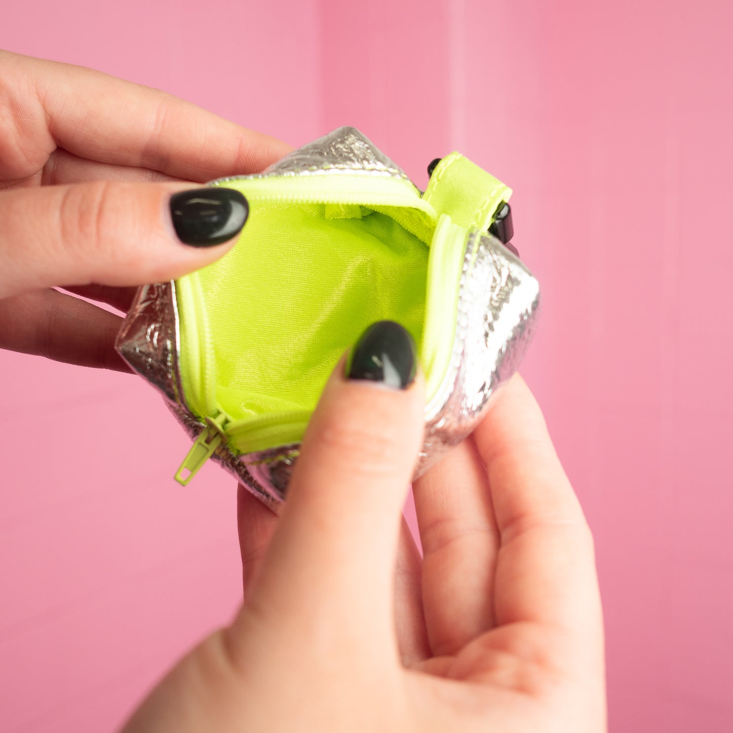 The Poop Bag - Eco Leather Frozen Lake with Neon