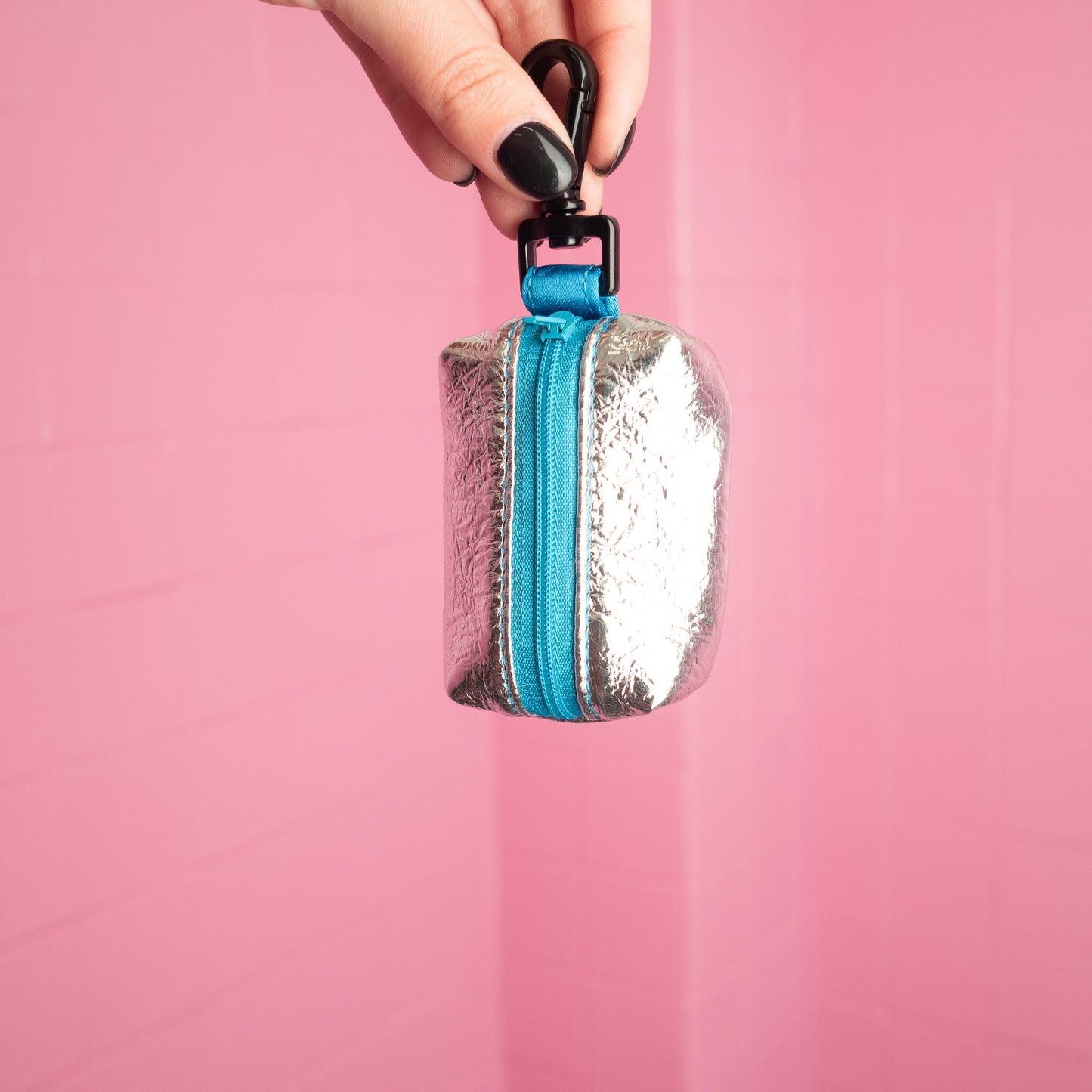 The Poop Bag - Eco Leather Frozen Lake with Blue