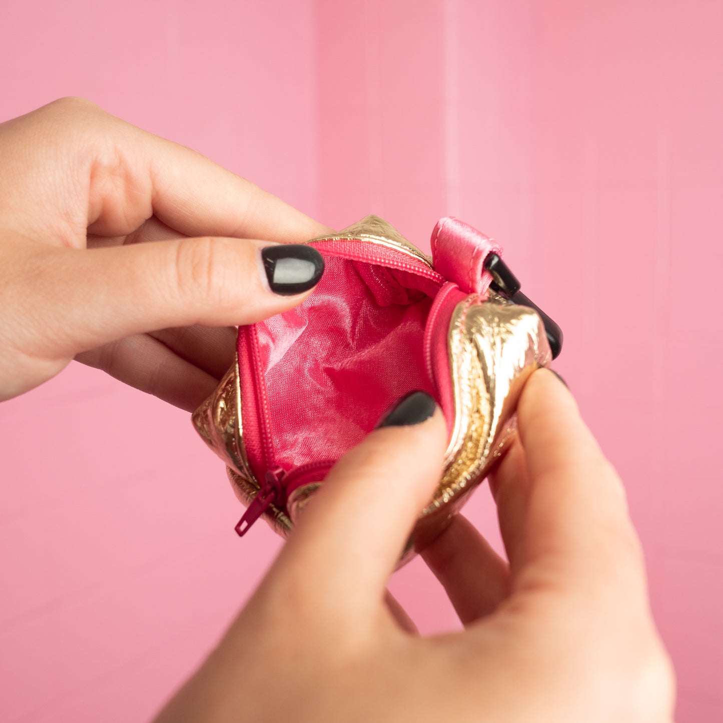 The Poop Bag - Eco Leather Midnight Sun with Pink