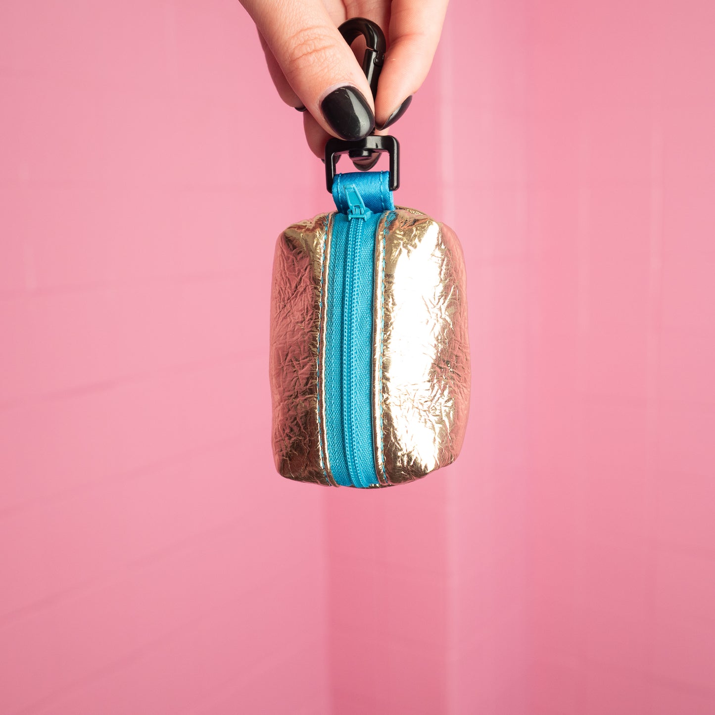 The Poop Bag - Eco Leather Midnight Sun with Blue