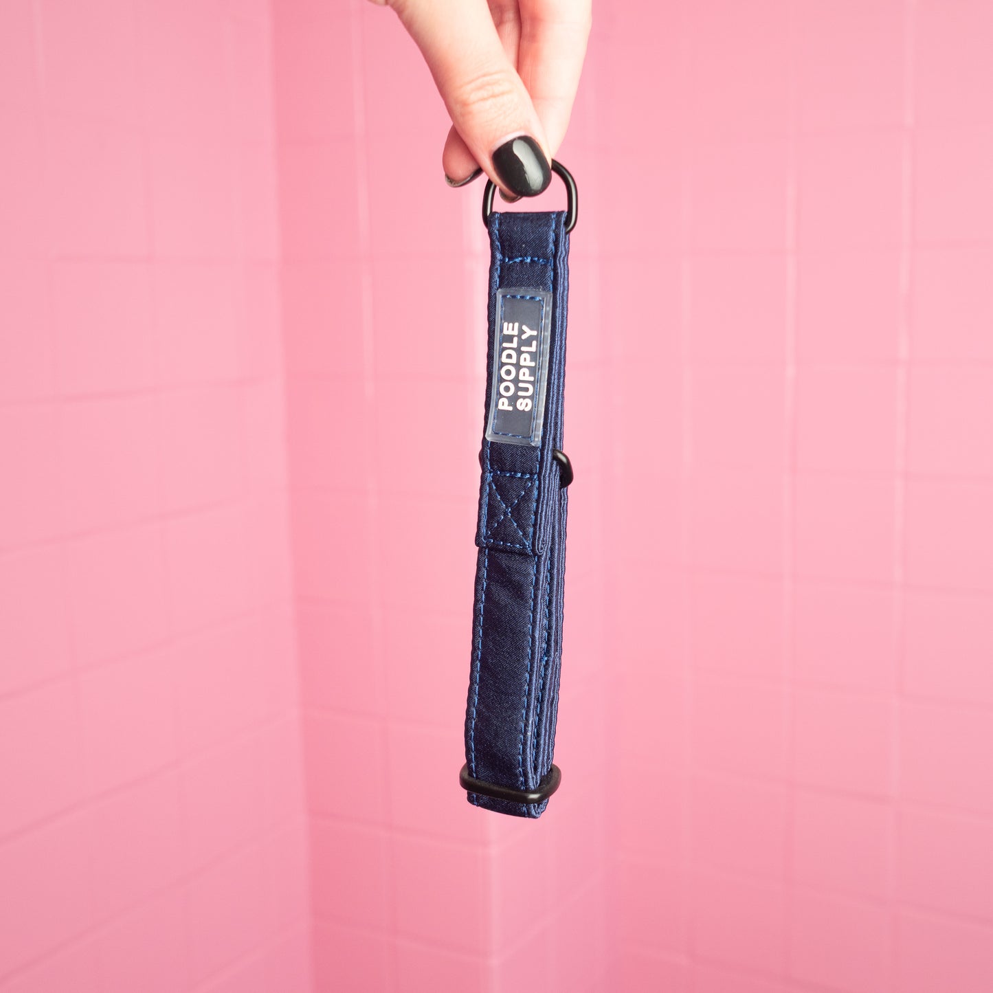 Martingale Collar Candy Satin - Blue Ink