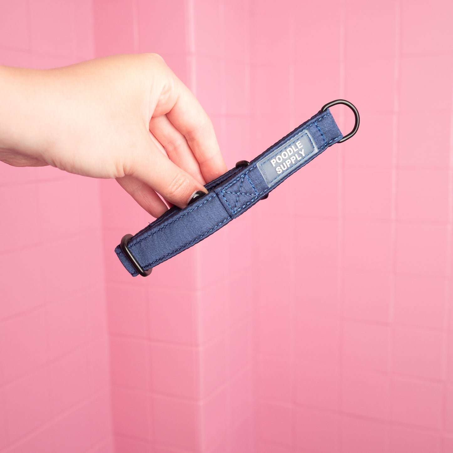 Martingale Collar Candy Satin - Blue Ink