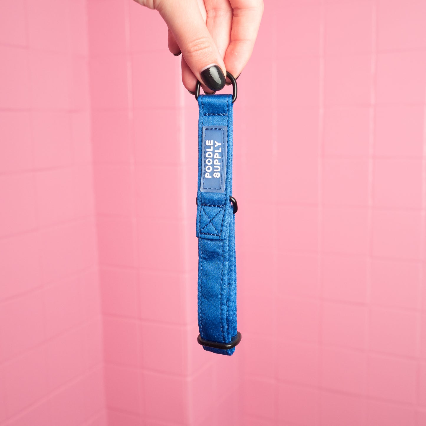 Martingale Collar Candy Satin - Foggy Blue