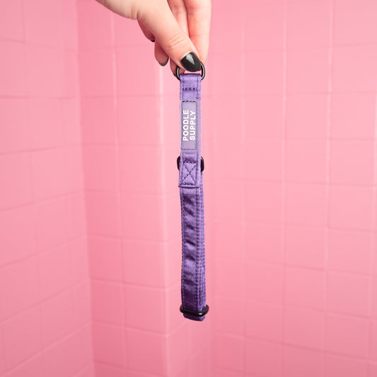 Martingale Collar Candy Satin - Lilac Lollipop