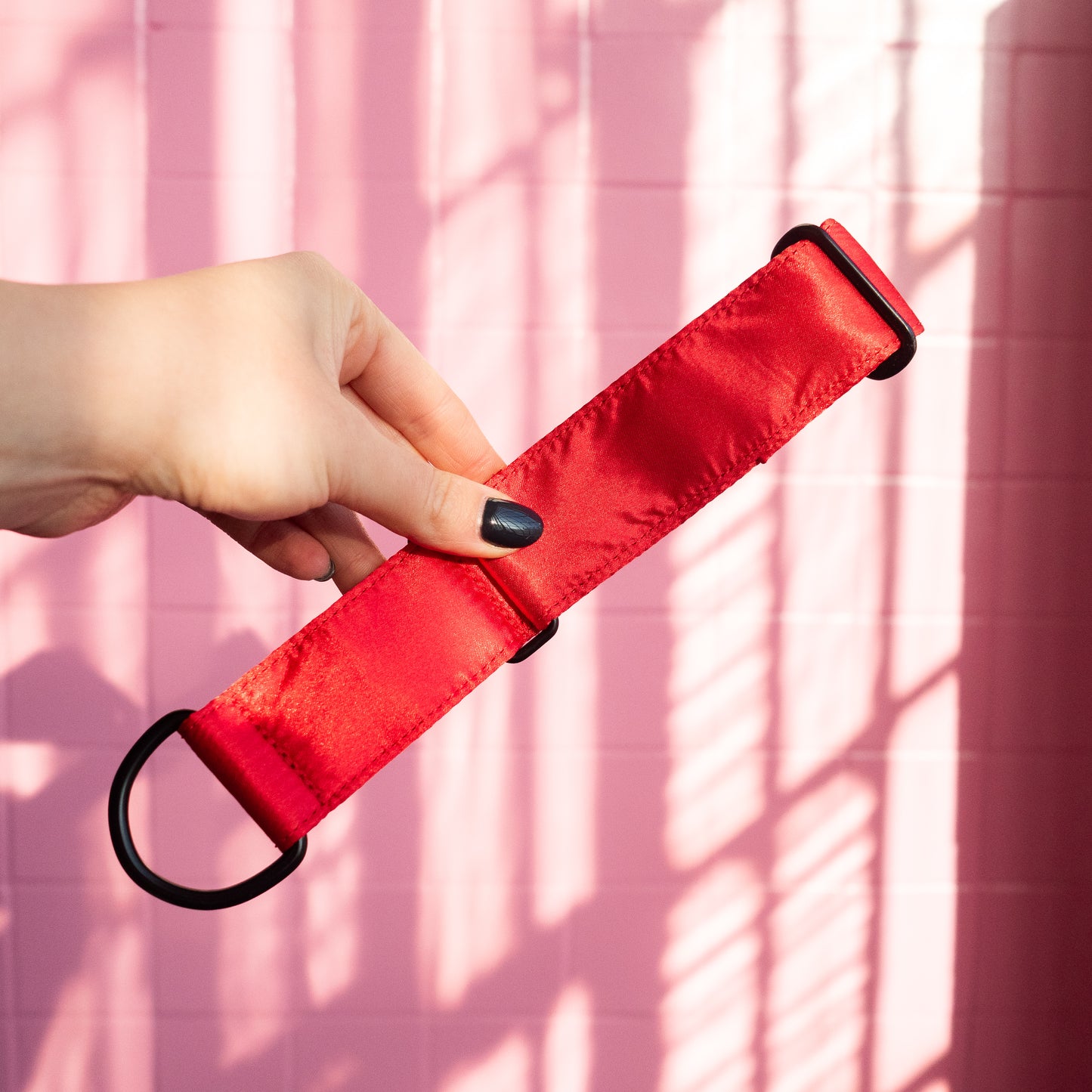 Martingale Collar Candy Satin - Strawberry Fire - 4 cm