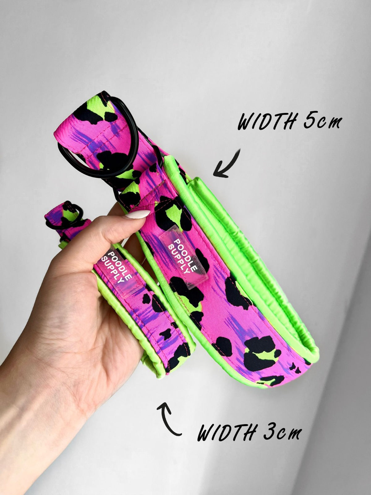 Fluffy Martingale Collar Electric Lime Cheetah