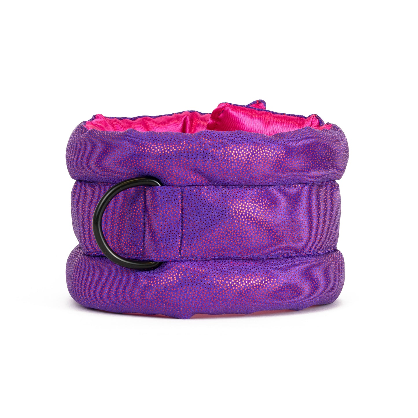 Standard Fluffy Magnetic Collar Metallic Grape with Pink