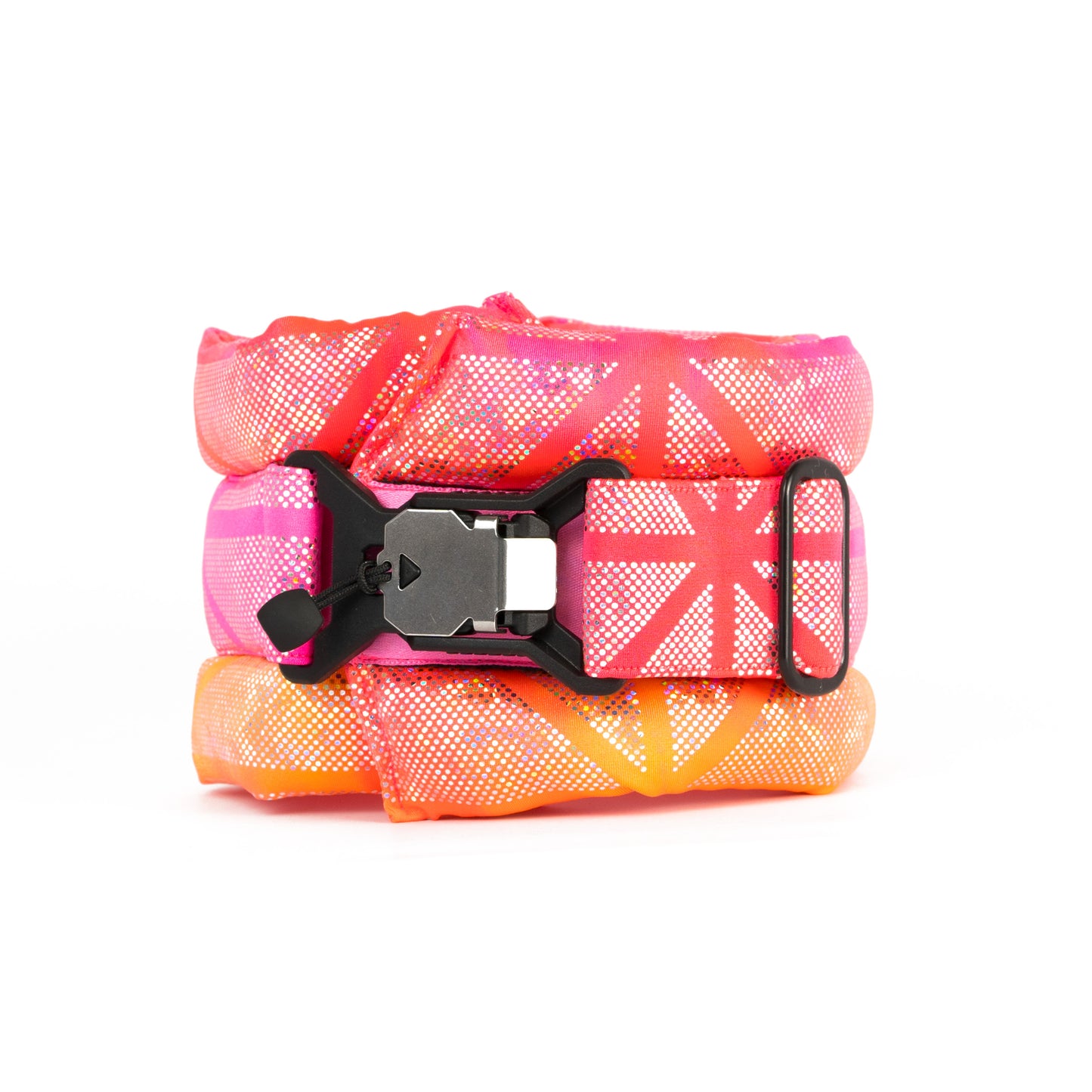 Standard Fluffy Magnetic Collar Neon Pink/Yellow Ombre with Neon Pink