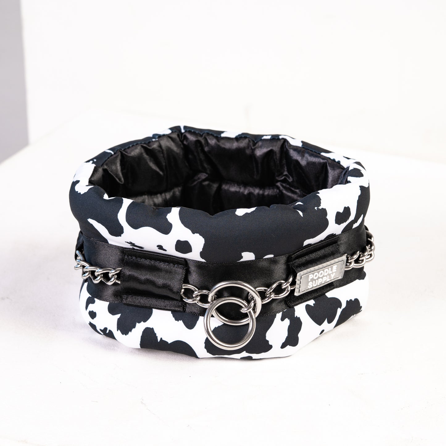 Fluffy Chain Collar - Cow - Chocolate Shake