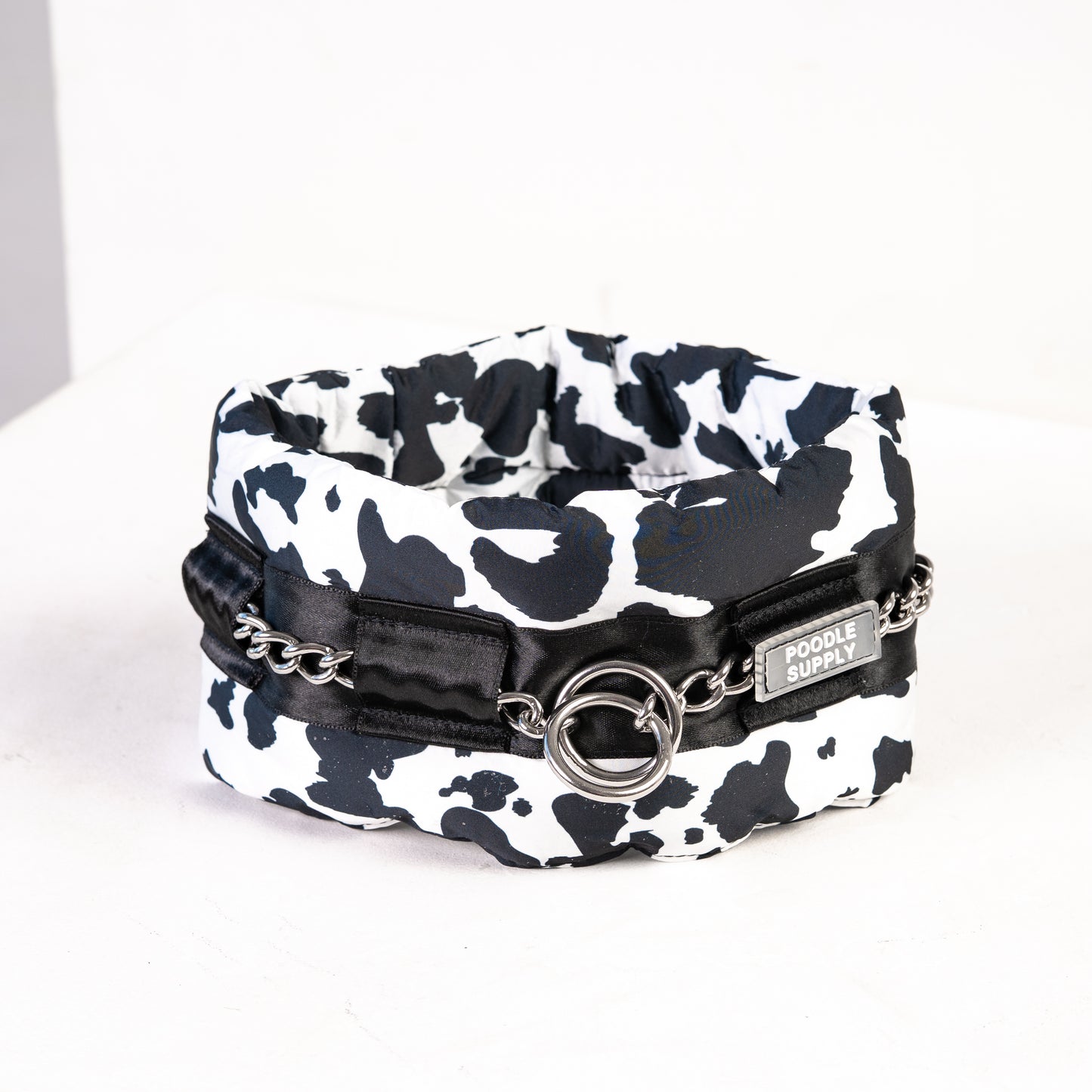 Fluffy Chain Collar - Cow