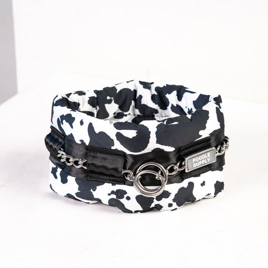 Fluffy Chain Collar - Cow
