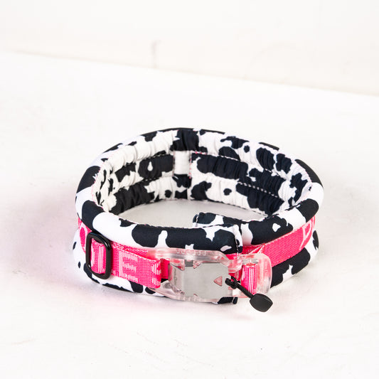 Standard Fluffy Magnetic Collar - Cow Poodle Mania
