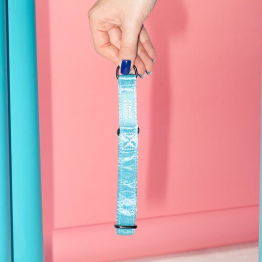 Martingale Collar Candy Satin - Baby Blue