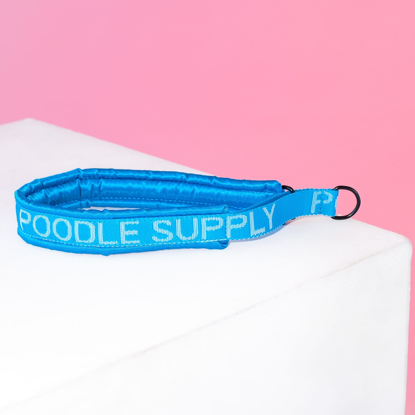 Poodle Mania Fluffy Martingale Satin Collar All Blue