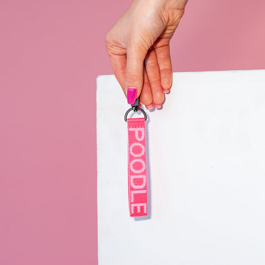 Poodle Mania Keychain Pink