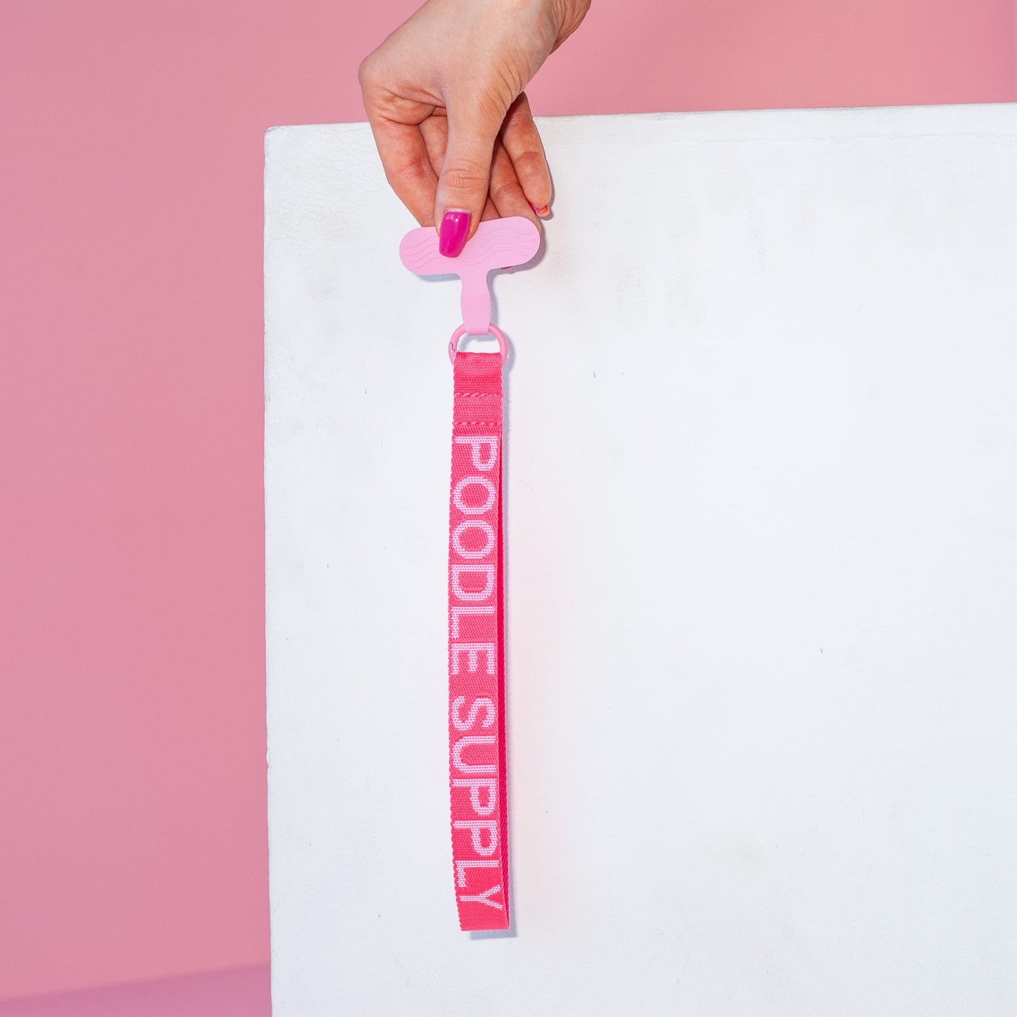 Poodle Mania Phone Lanyard Pink