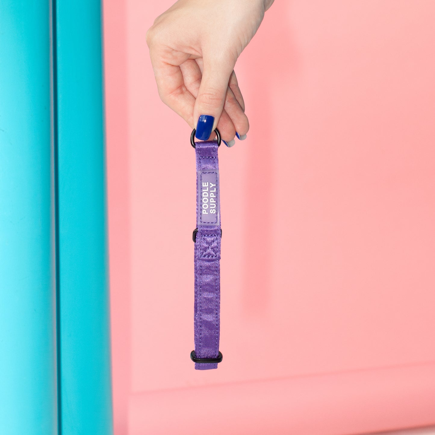 Martingale Collar Candy Satin - Lilac Lollipop