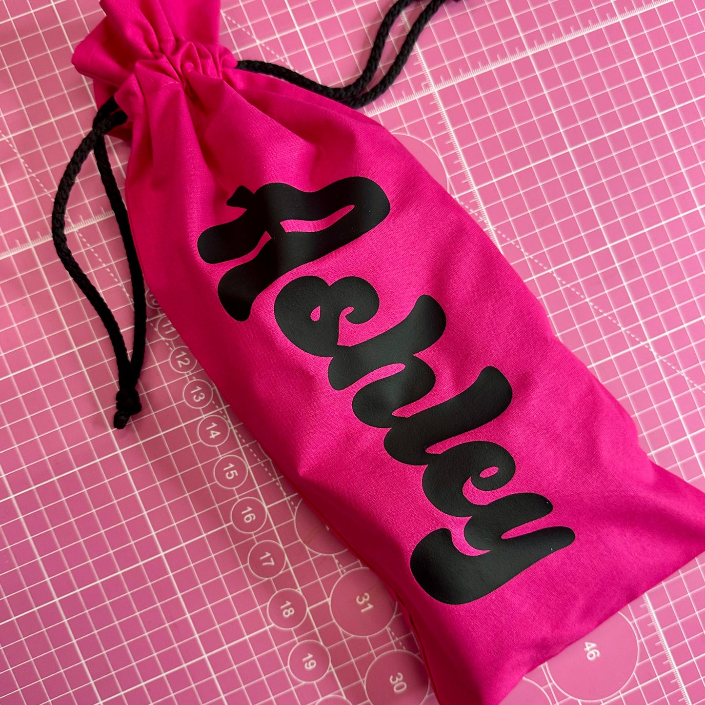 Dust Bag for a Collar - Custom Printed Pink