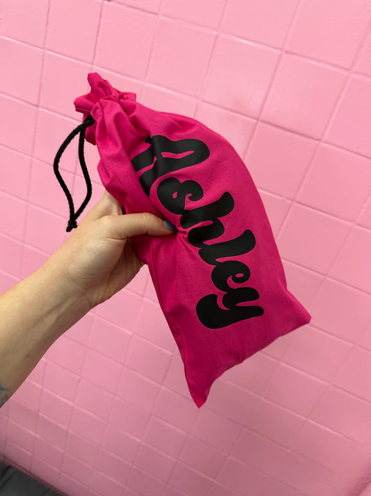 Dust Bag for a Collar - Custom Printed Pink