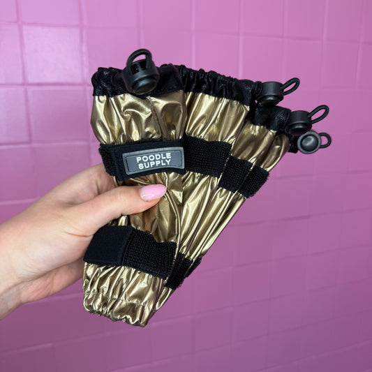 Poodle Supply Set 4 Leg Protectors Toy/ Miniature/ Medium Gold