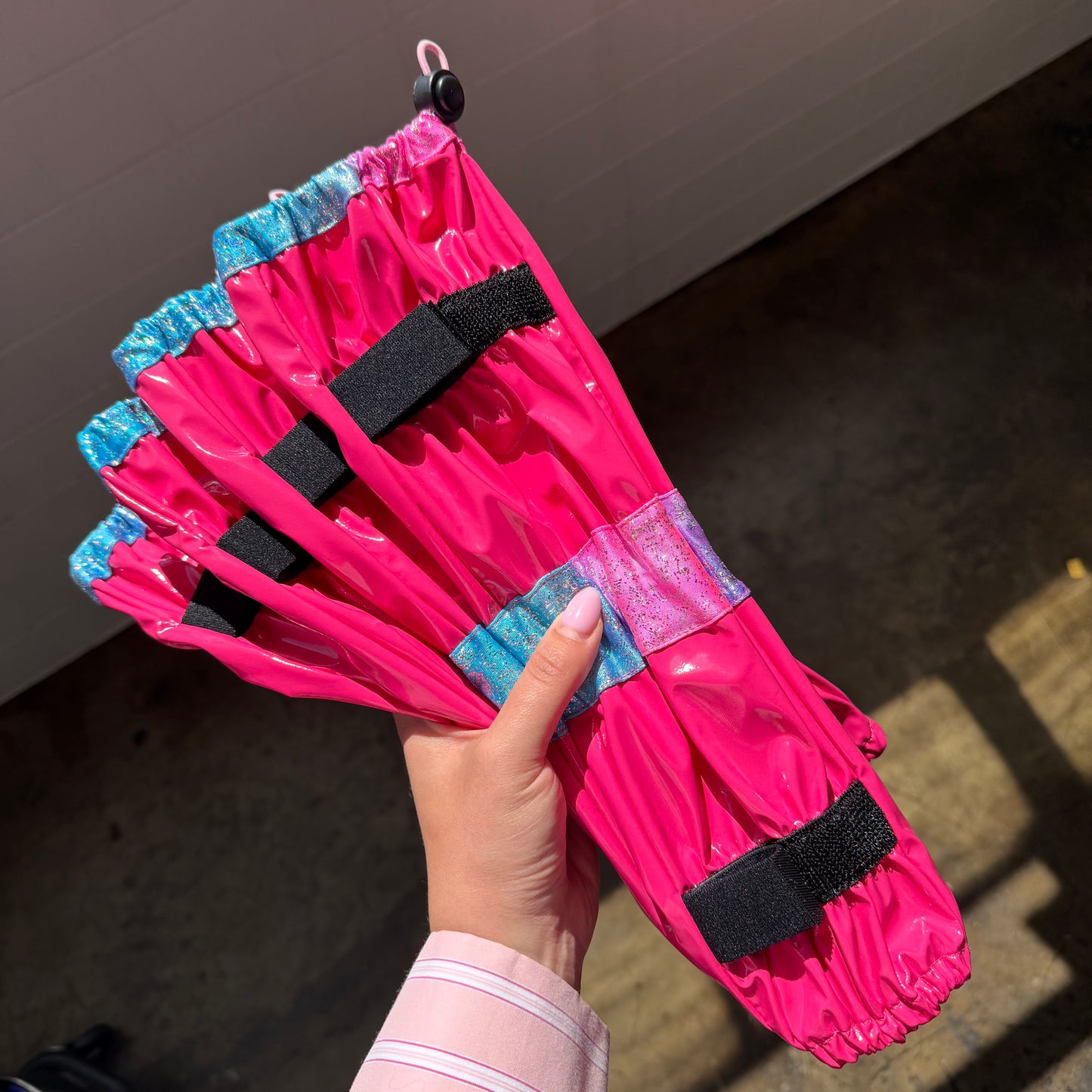 Poodle Supply Set 4 Leg Protectors Rainbow Pink