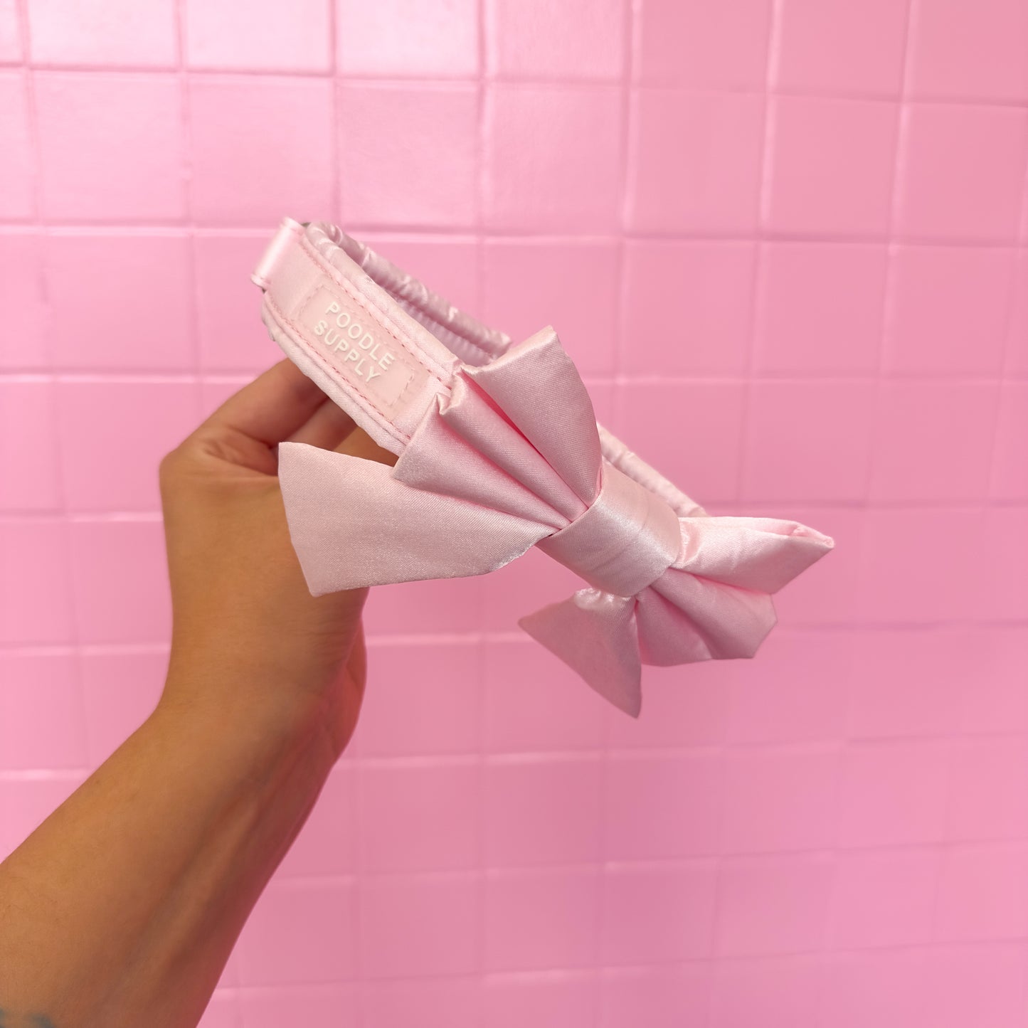 Fluffy Buckle Collar Blush w/ Removable Bow