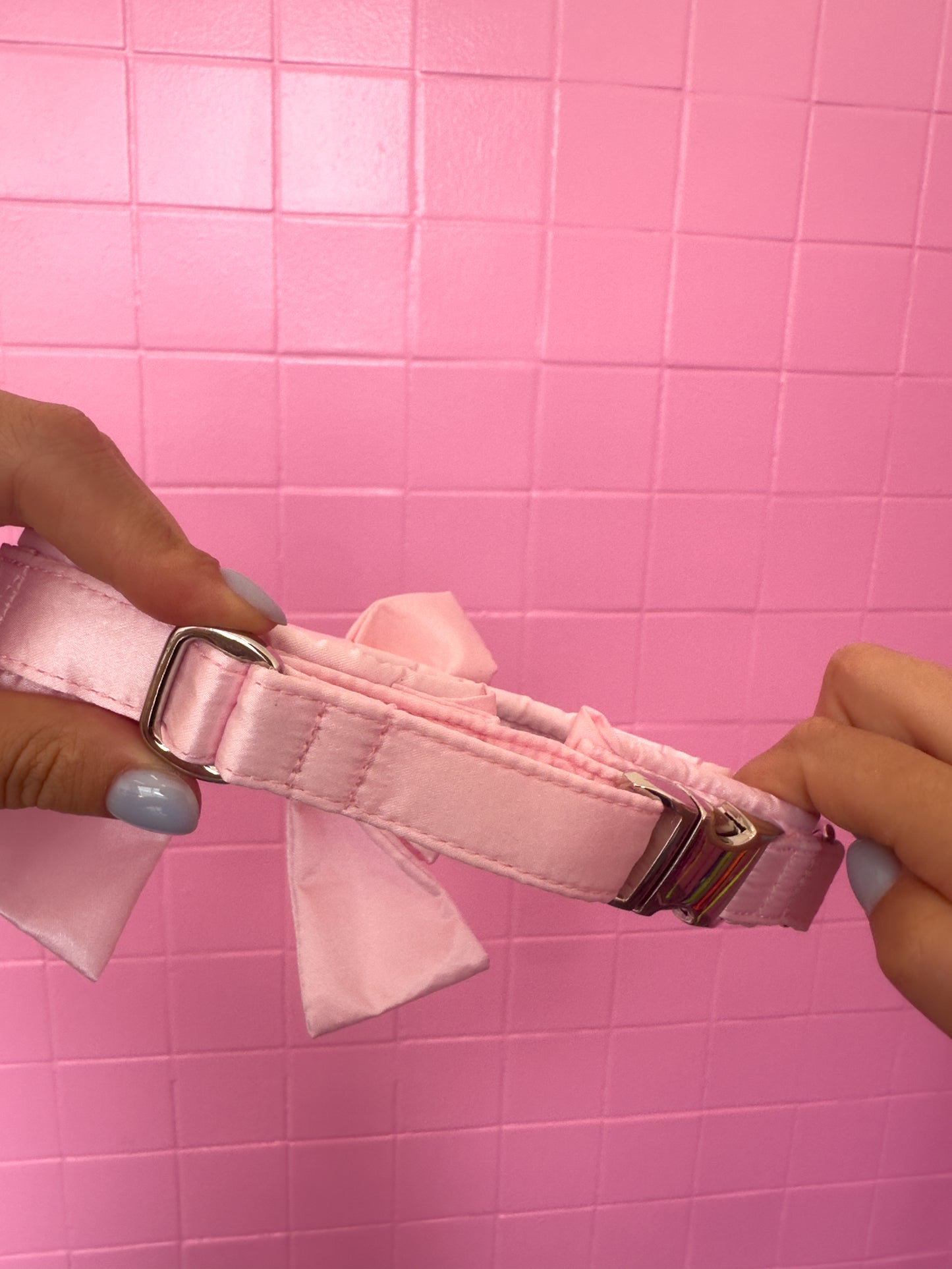 Fluffy Buckle Collar Blush