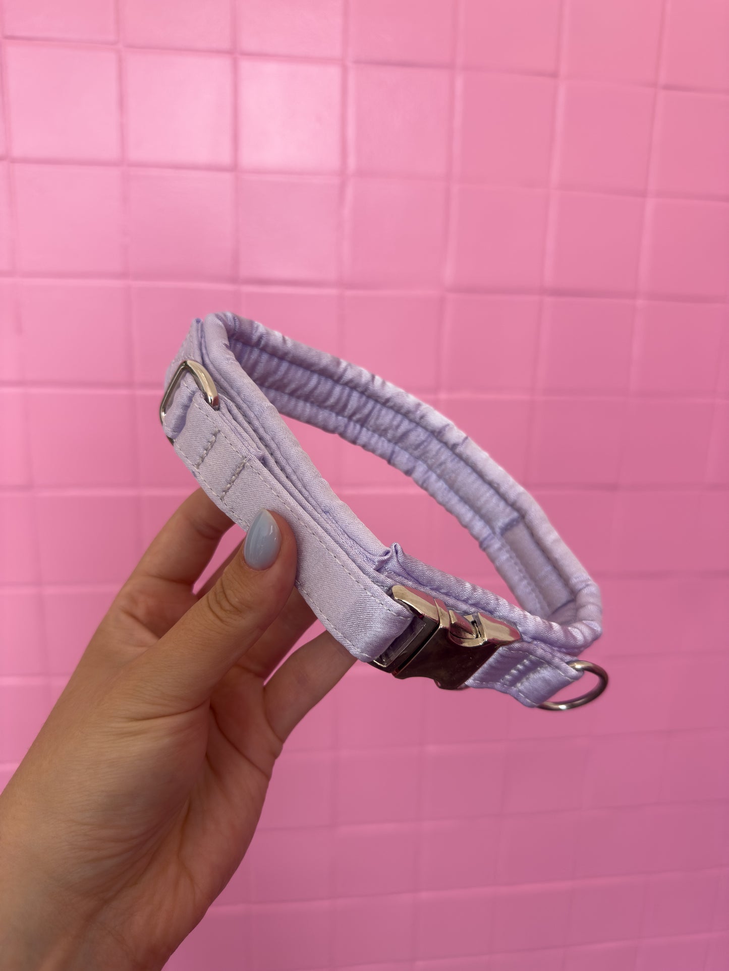Fluffy Buckle Collar Lilac Rush