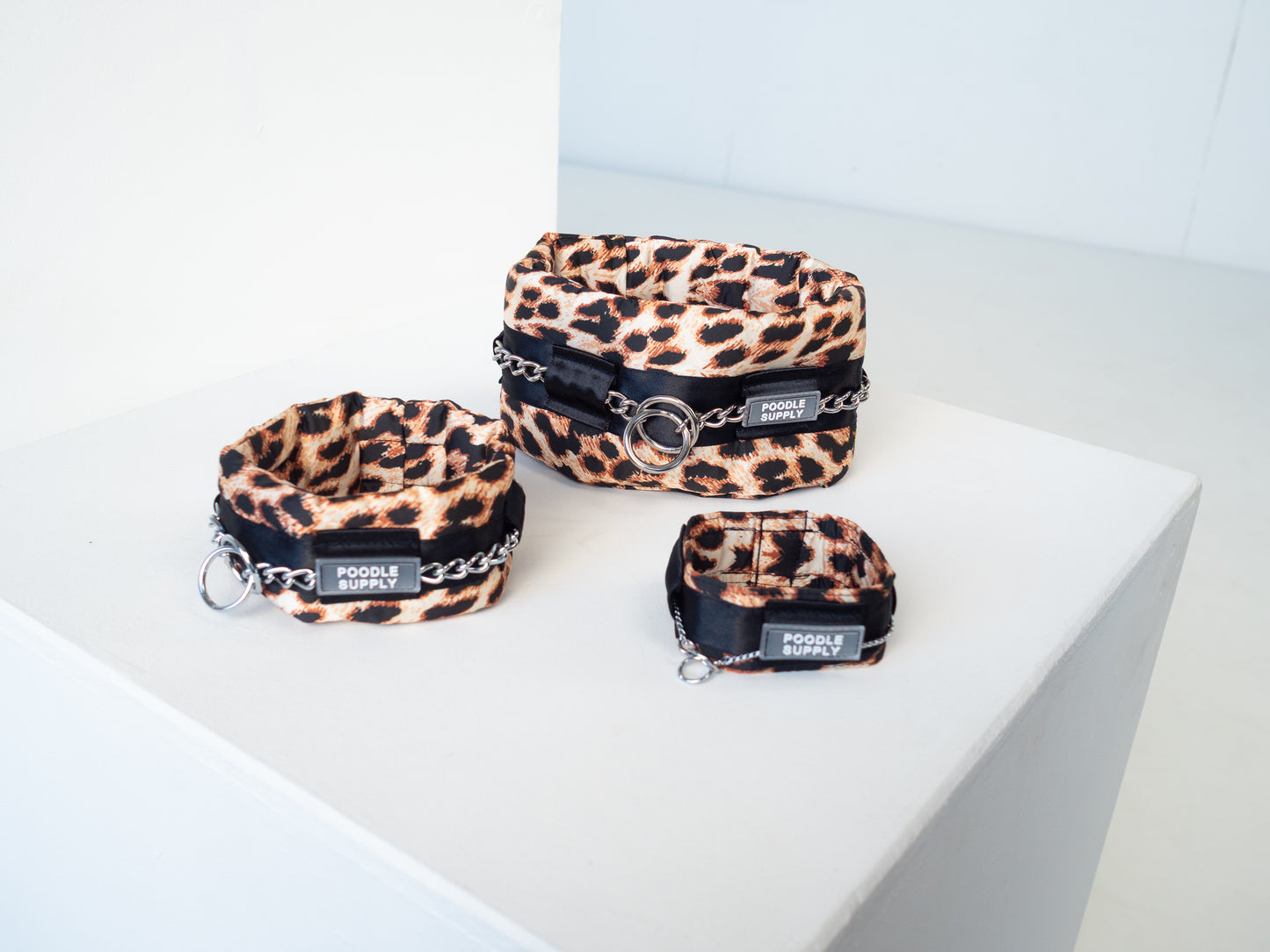 Fluffy Chain Collar Leopard Supply - Standard